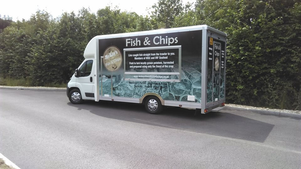 Fish & Chip Van vehicle wrap with creative graphical design
