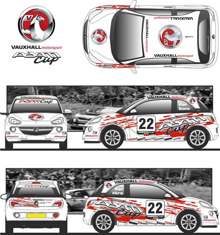 Motorsport design fwith car livery and graphics